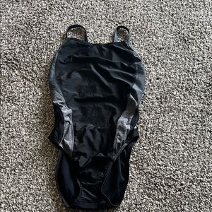 Black and Gray Speedo Swimsuit 12/38 Excellent condition